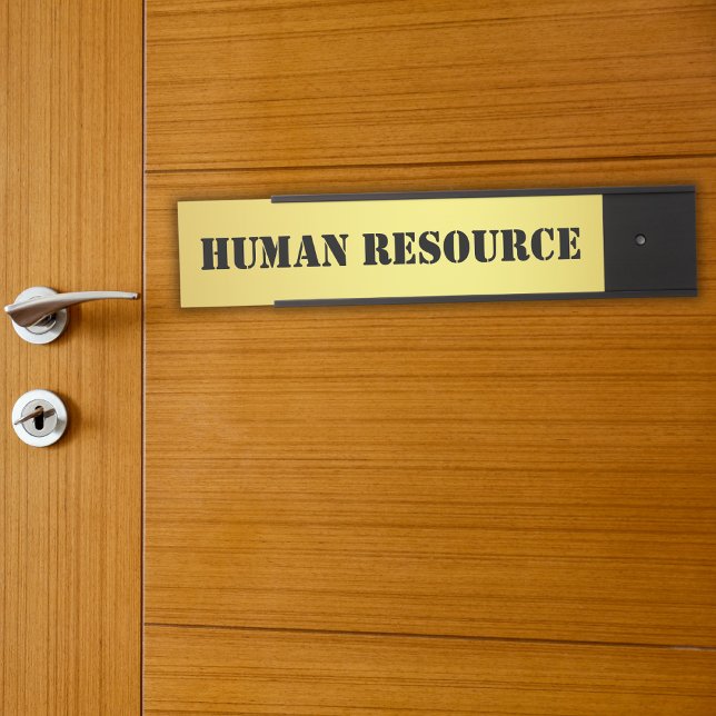 Porte-nom Pour Porte Modern Black Faux Gold Office Room Department Name (Créateur téléchargé)