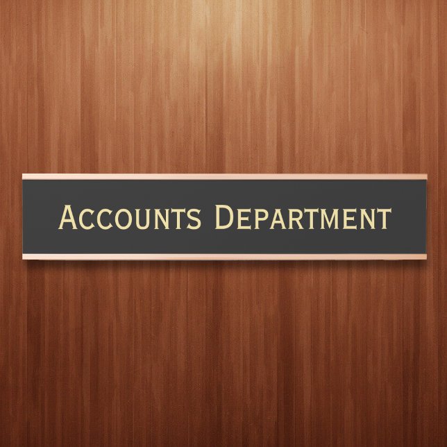 Porte-nom Pour Porte Modern Business Office School Department Name (Modern Business Office School Department Name Door Sign)