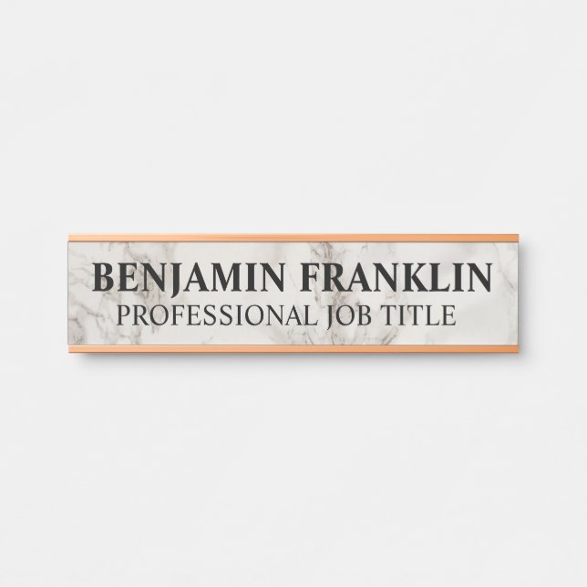 Porte-nom Pour Porte Modern Professional Office Door Sign (Devant)