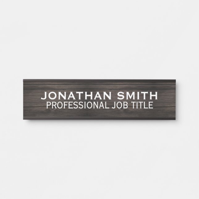 Porte-nom Pour Porte Modern Professional Office Door Sign (Devant)