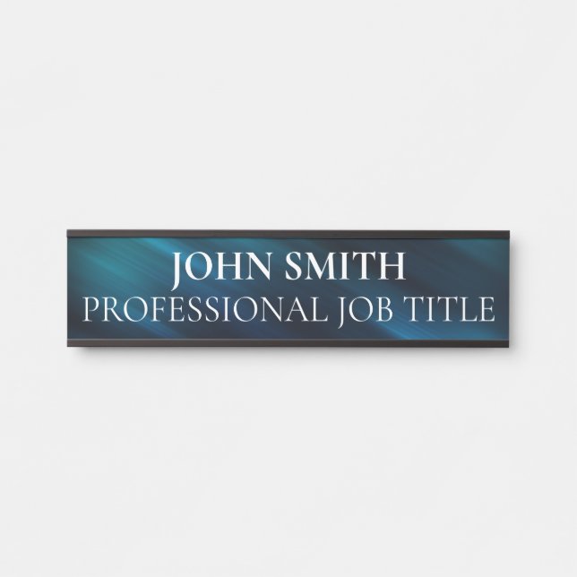 Porte-nom Pour Porte Modern Professional Office Door Sign (Devant)