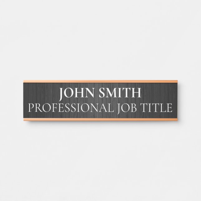 Porte-nom Pour Porte Modern Professional Office Door Sign (Devant)