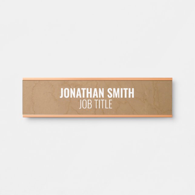 Porte-nom Pour Porte Modern Professional Office Door Sign (Devant)