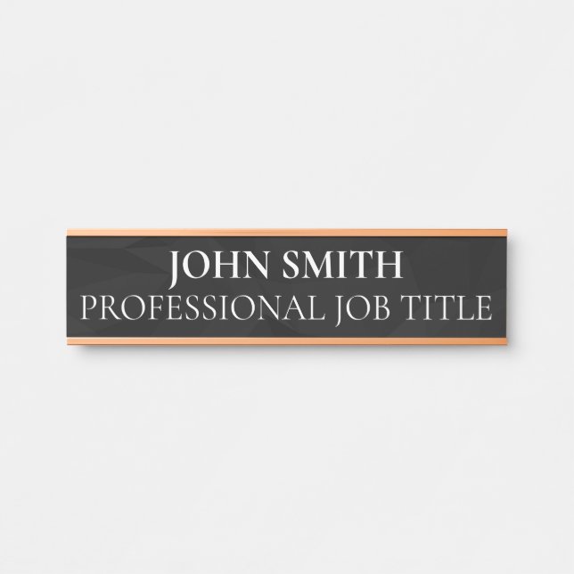 Porte-nom Pour Porte Modern Professional Office Door Sign (Devant)