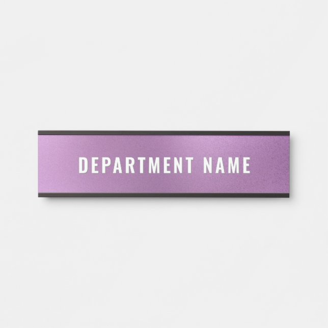 Porte-nom Pour Porte Moderne Dégradé Simple Nom du département Panneau  (Devant)