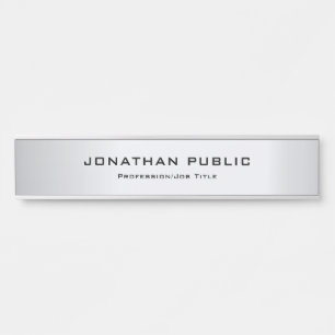 Porte-nom Pour Porte Moderne élégant personnalisé modèle argent tendanc