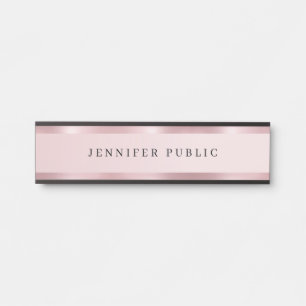 Porte-nom Pour Porte Moderne Élégant Simple Modèle Luxueux Rose Gold