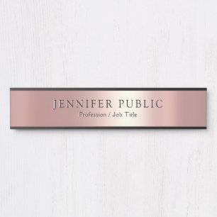 Porte-nom Pour Porte Moderne modèle luxueux Rose Gold Nom Nom de famill