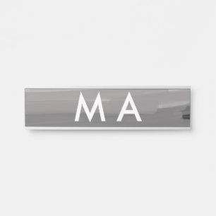 Porte-nom Pour Porte Monogramme simple ajoutez votre lettre de nom homm