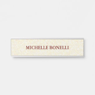 Porte-nom Pour Porte Mosaïque moderne lisible minimaliste