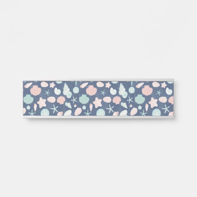 Porte-nom Pour Porte motif des coquillages (Devant)