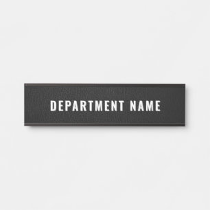 Porte-nom Pour Porte Noir moderne simple Nom du département Panneau de