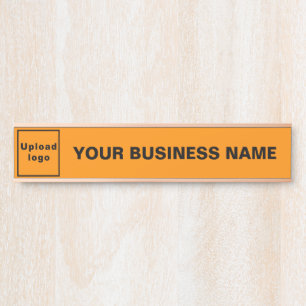 Porte-nom Pour Porte Nom commercial et logo sur Orange Long Hanging