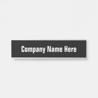 Porte-nom Pour Porte Nom commercial Modèle de texte noir et blanc
