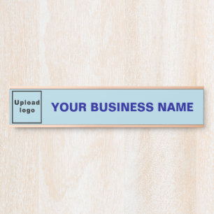 Porte-nom Pour Porte Nom de l'entreprise et logo sur le leurre bleu cla