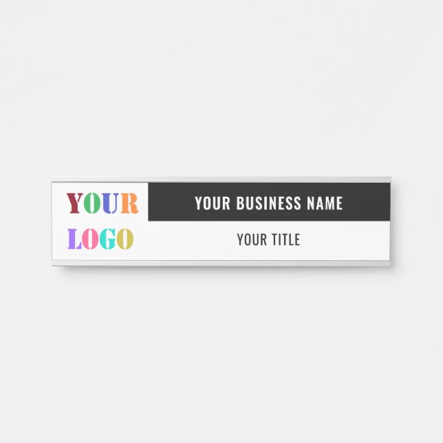Porte-nom Pour Porte Nom du logo de l'entreprise personnalisé - Choisir (Devant)