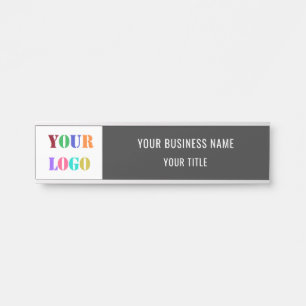 Porte-nom Pour Porte Nom du logo personnalisé Info Porte du bureau d'af