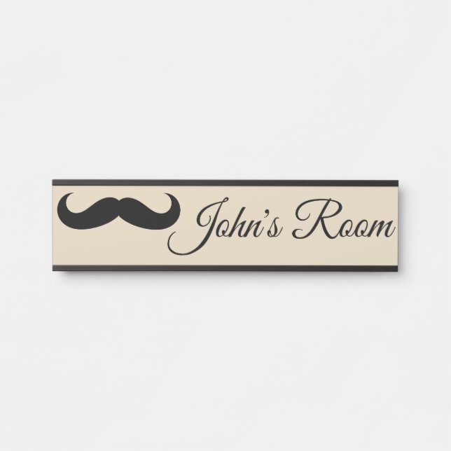 Porte-nom Pour Porte Nom fait sur commande de conception de moustache (Devant)