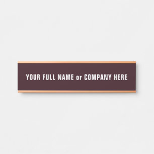 Porte-nom Pour Porte Nom personnalisé Concevoir votre propre porte Sign