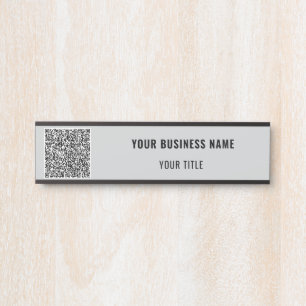 Porte-nom Pour Porte Nom personnalisé de code QR exemple de panneau de