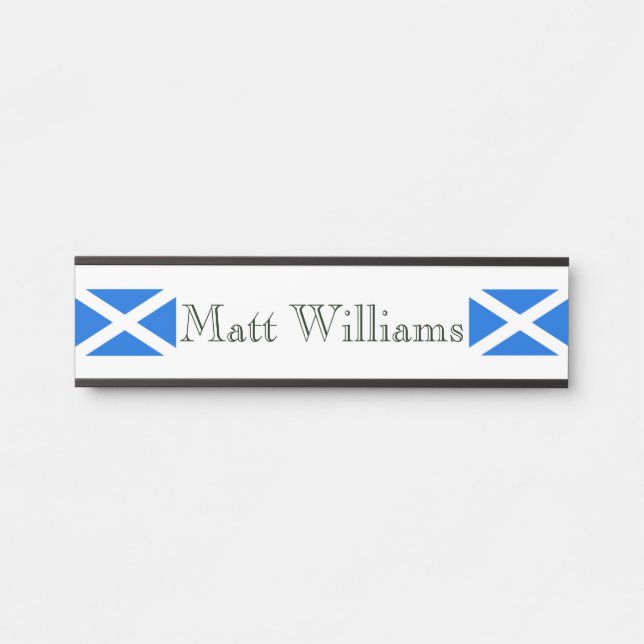 Porte-nom Pour Porte Nom personnalisé Scottish Flag npt (Devant)