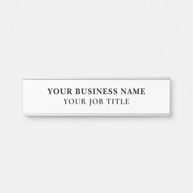 Porte-nom Pour Porte Nom Titre Porte de bureau de l'employé (Devant)