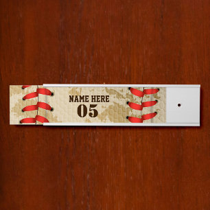Porte-nom Pour Porte Numéro de base-ball Vintage personnalisé Rétro