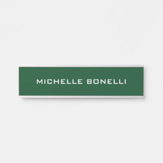Porte-nom Pour Porte Pakistan Vert minimaliste Plat Lisible Moderne