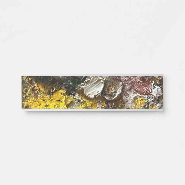 Porte-nom Pour Porte Palette de l'artiste #1 (Devant)