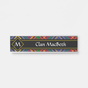 Porte-nom Pour Porte Panneau Clan MacBeth Tartan Door