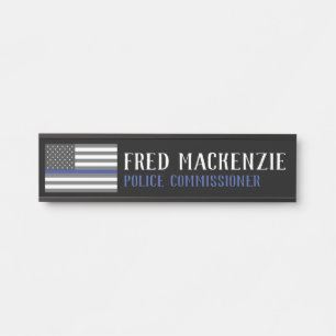 Porte-nom Pour Porte Panneau de porte de bureau patriotique de police d