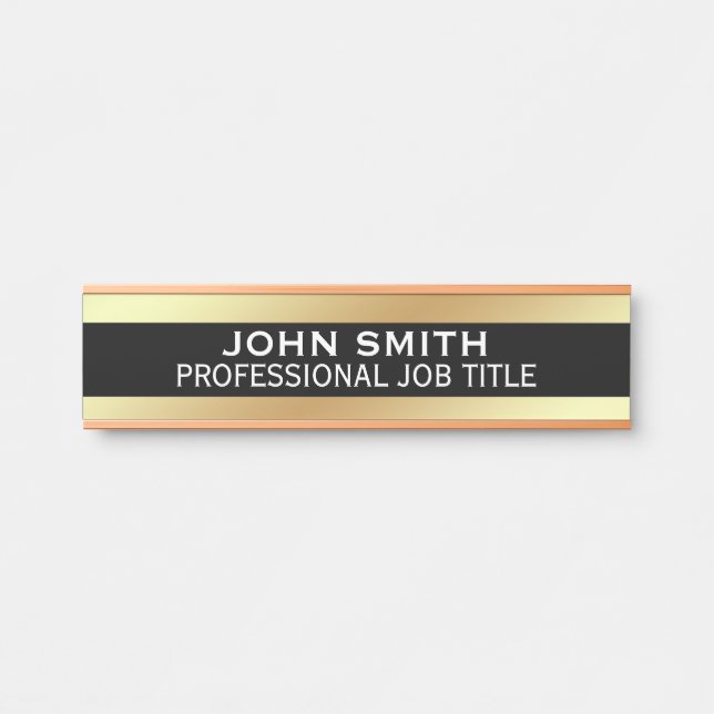 Porte-nom Pour Porte Panneau de porte de bureau professionnel moderne (Devant)