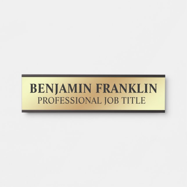 Porte-nom Pour Porte Panneau de porte de bureau professionnel moderne (Devant)