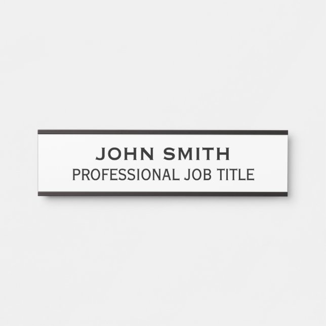 Porte-nom Pour Porte Panneau de porte de bureau professionnel moderne (Devant)