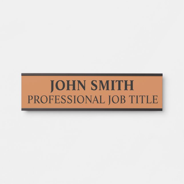 Porte-nom Pour Porte Panneau de porte de bureau professionnel moderne (Devant)