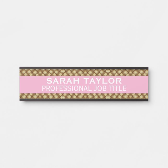 Porte-nom Pour Porte Panneau de porte de bureau professionnel moderne (Devant)