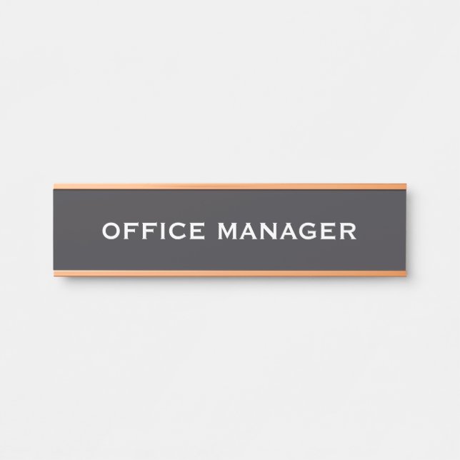 Porte-nom Pour Porte Panneau de porte de bureau professionnel moderne (Devant)