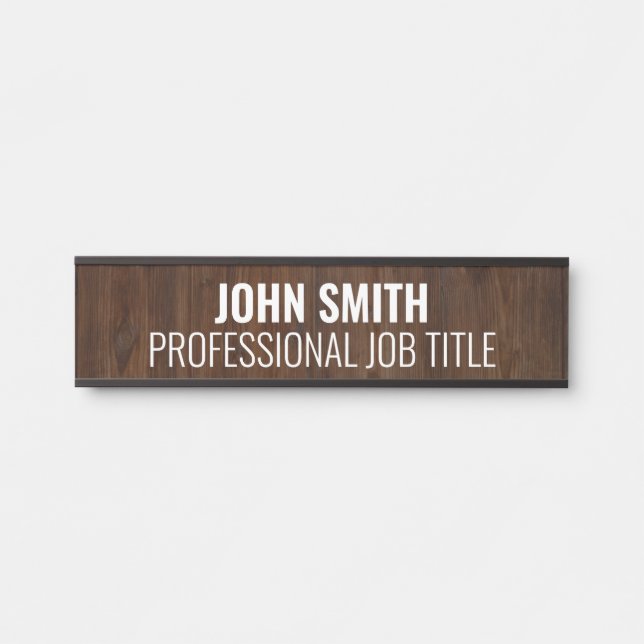 Porte-nom Pour Porte Panneau de porte de bureau professionnel moderne (Devant)