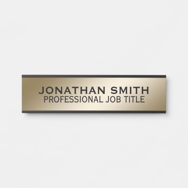 Porte-nom Pour Porte Panneau de porte de bureau professionnel moderne (Devant)
