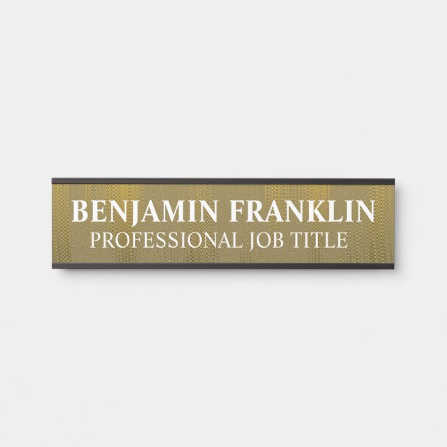 Porte-nom Pour Porte Panneau de porte de bureau professionnel moderne (Devant)
