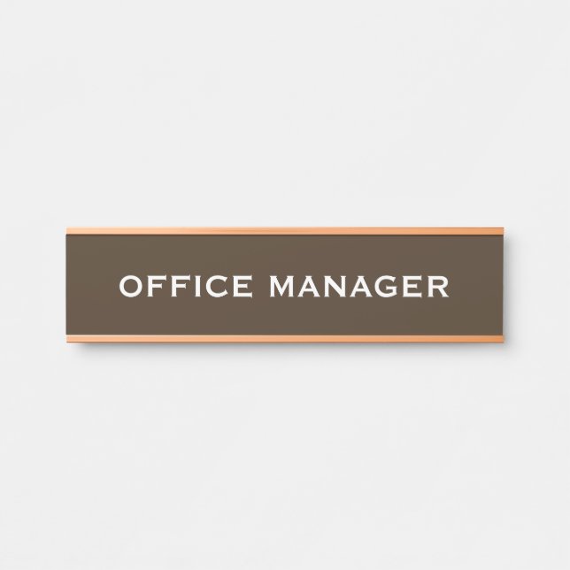 Porte-nom Pour Porte Panneau de porte de bureau professionnel moderne (Devant)