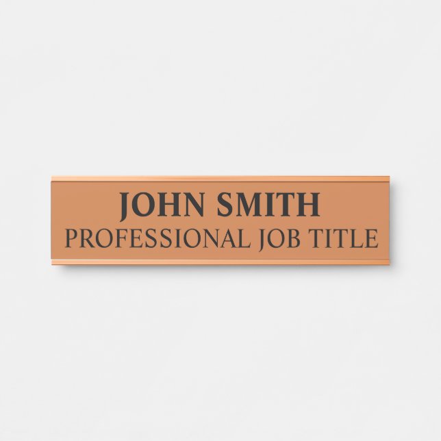 Porte-nom Pour Porte Panneau de porte de bureau professionnel moderne (Devant)