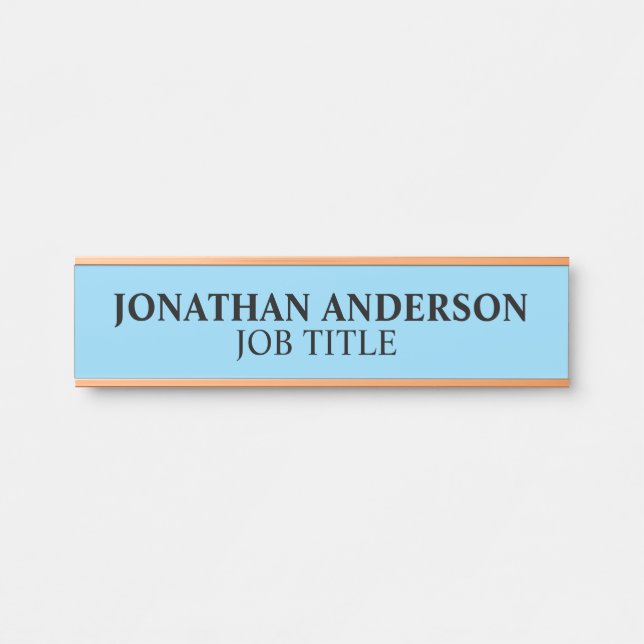 Porte-nom Pour Porte Panneau de porte de bureau professionnel moderne P (Devant)
