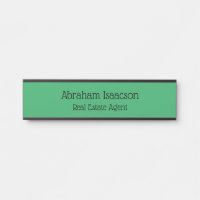 Panneau de porte de bureau vert Agent immobilier M