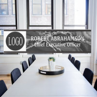 Panneau de porte de bureau Votre logo en marbre no