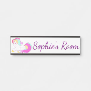 Porte-nom Pour Porte Panneau de porte de chambre personnalisé Licorne p