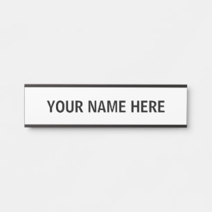 Porte-nom Pour Porte Panneau de porte de style texte minimaliste modern