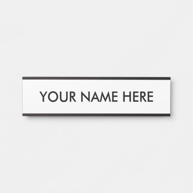 Porte-nom Pour Porte Panneau de porte minimaliste moderne de style text (Devant)