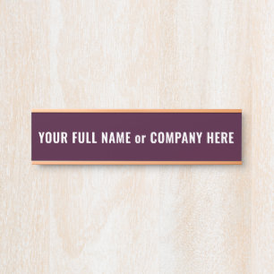 Porte-nom Pour Porte Panneau de porte personnalisé avec nom de votre pr