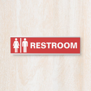 Porte-nom Pour Porte Panneau de salle de bain unisexe moderne pour port